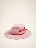 Bisous Pink – Hand-embroidered luxury fedora