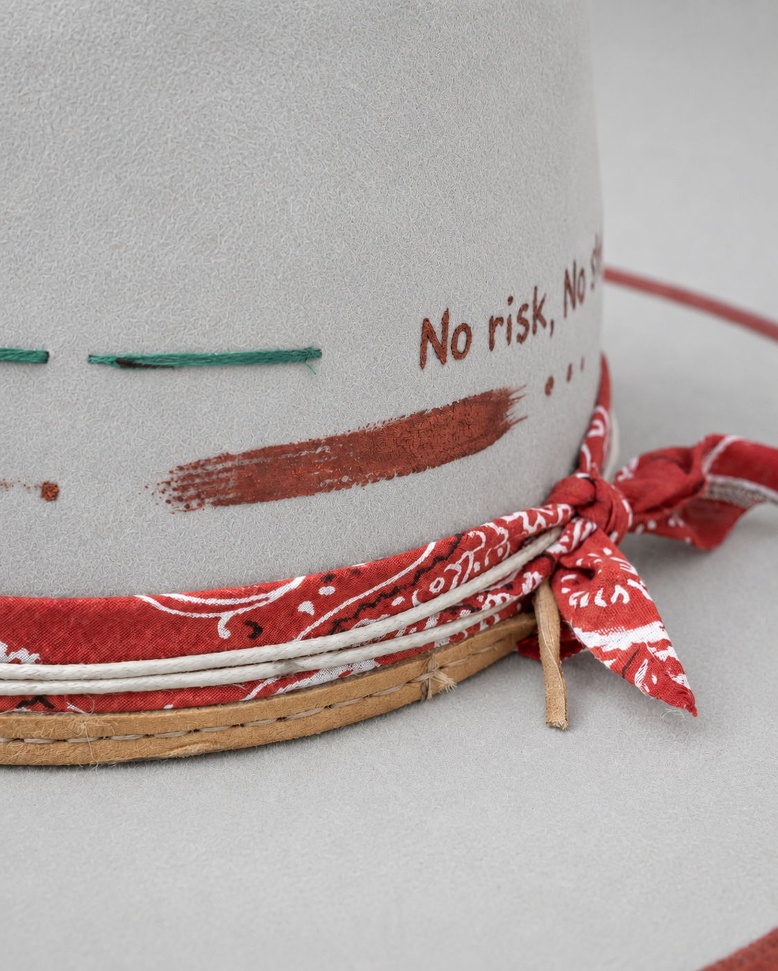 No Risk, No Story Hand-Painted Luxury Fedora