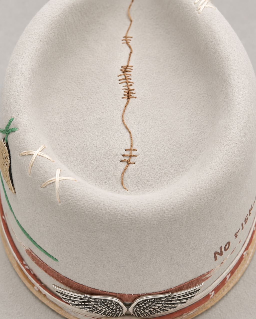 No Risk, No Story Hand-Painted Luxury Fedora