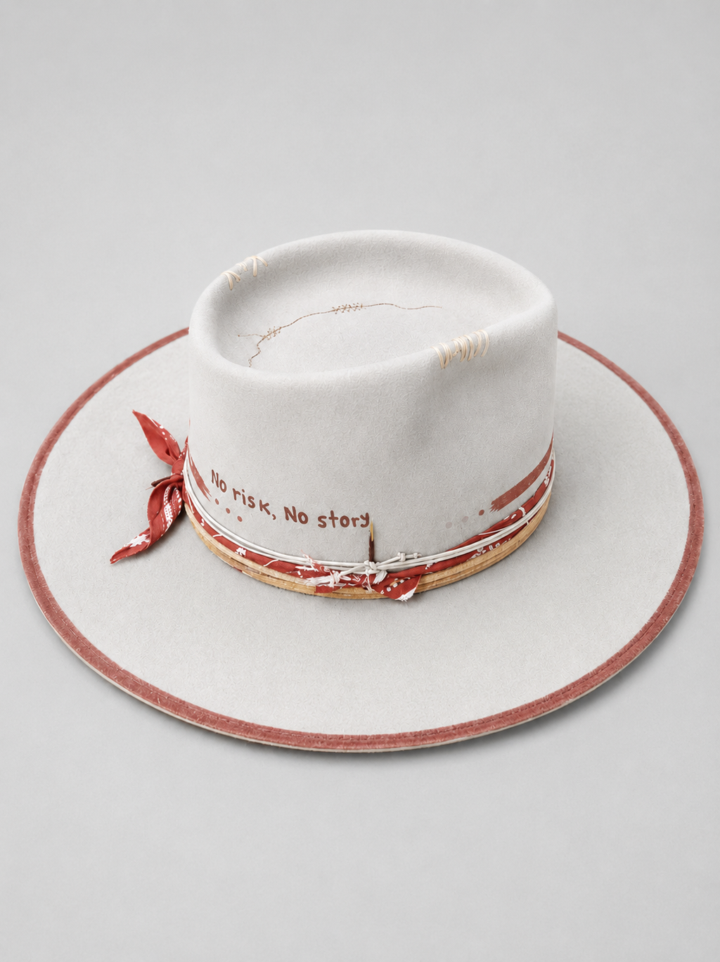 No Risk, No Story Hand-Painted Luxury Fedora