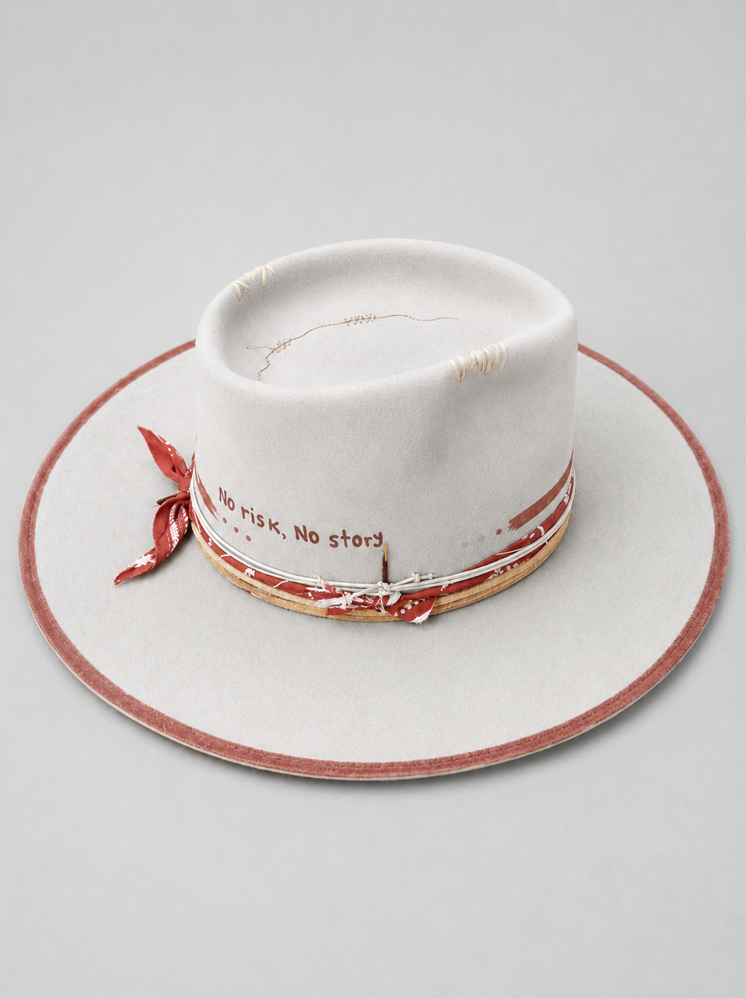 No Risk, No Story Hand-Painted Luxury Fedora
