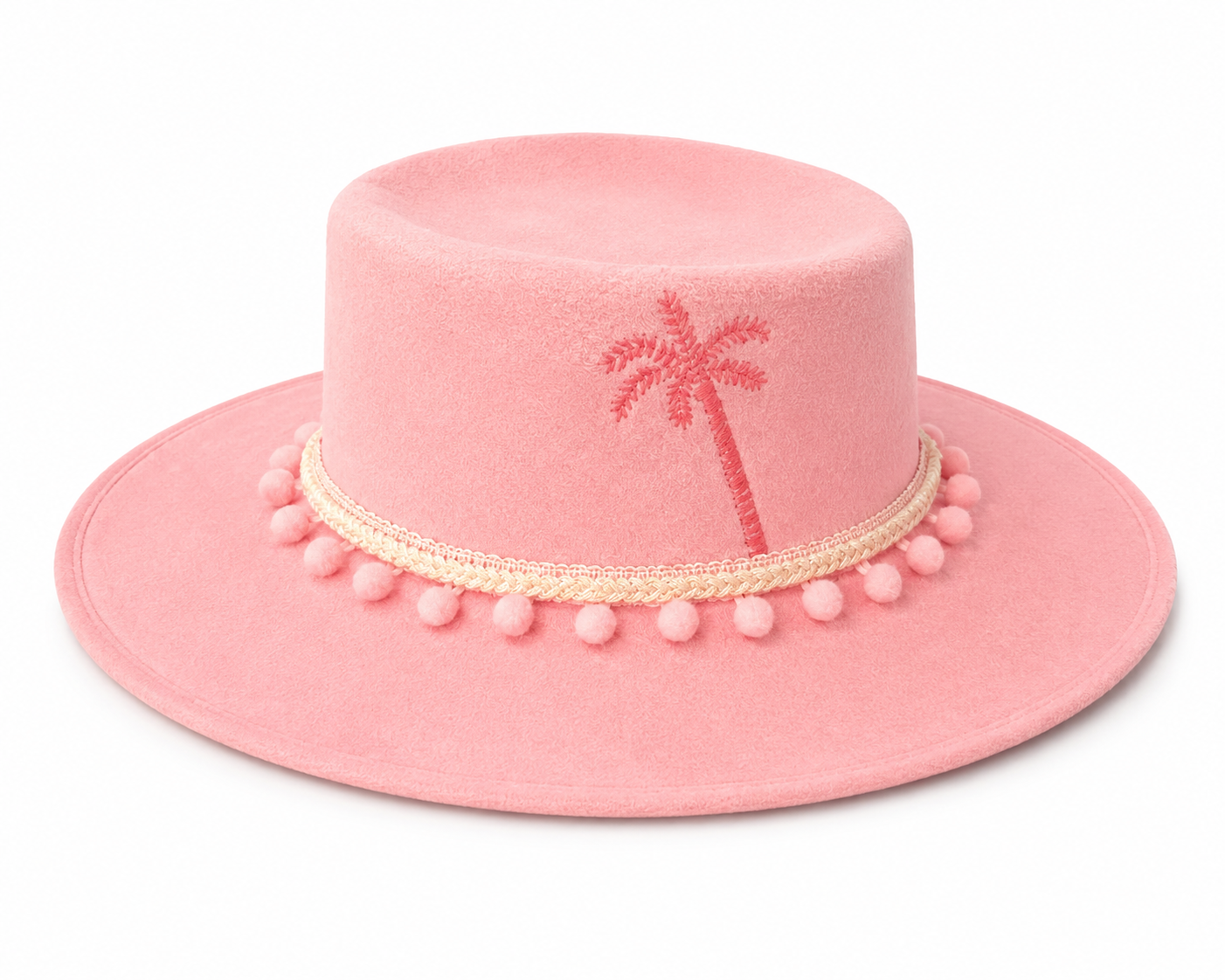 Hand-painted luxury fedora – Palm Kiss