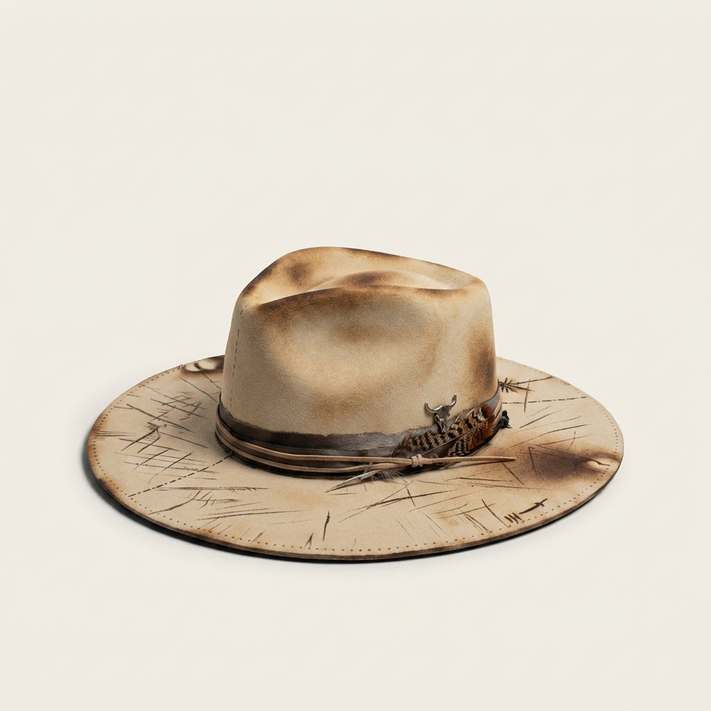 Bespoke luxury fedora – Message in a Bottle Sandstorm