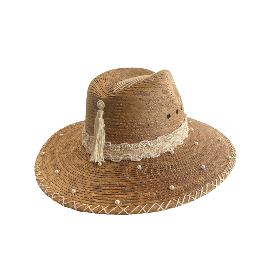 Luxury Pearl Straw Hat – The Marbella Pearl