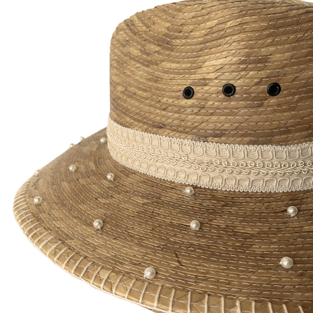 Luxury Pearl Straw Hat – The Seraphina
